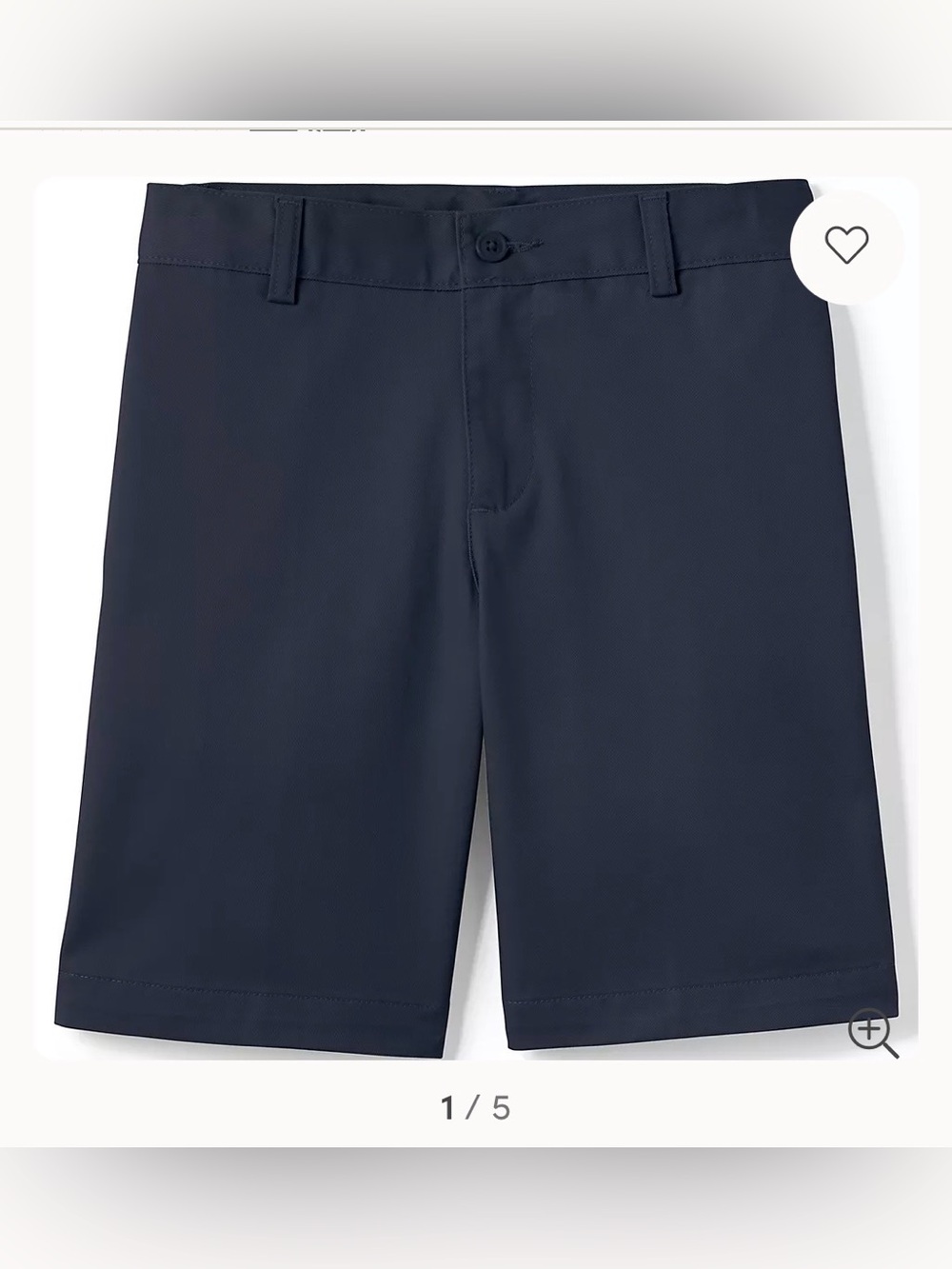 Lands' End Boys Classic Navy Uniform Chino Shorts